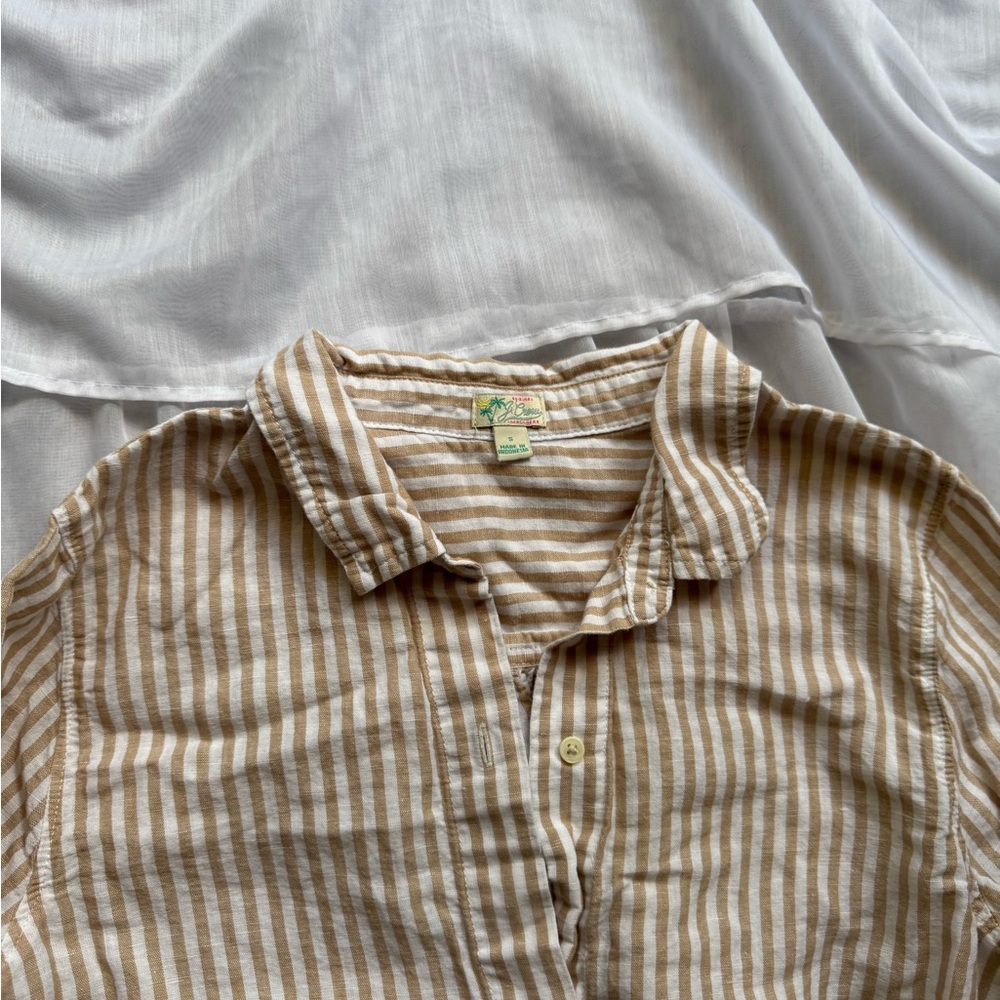 J. Crew Relaxed-Fit Cotton Voile Beach Shirt Dress - Picture 3 of 7
